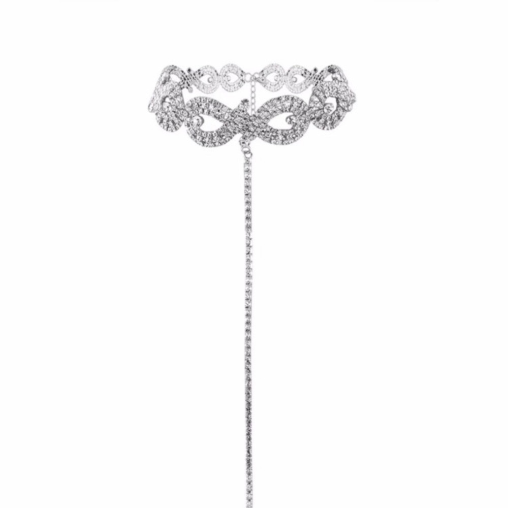 New! Rhinestone Statement Necklace - Picture 3 of 7